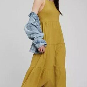 Yellow Gap Halter Maxi Dress